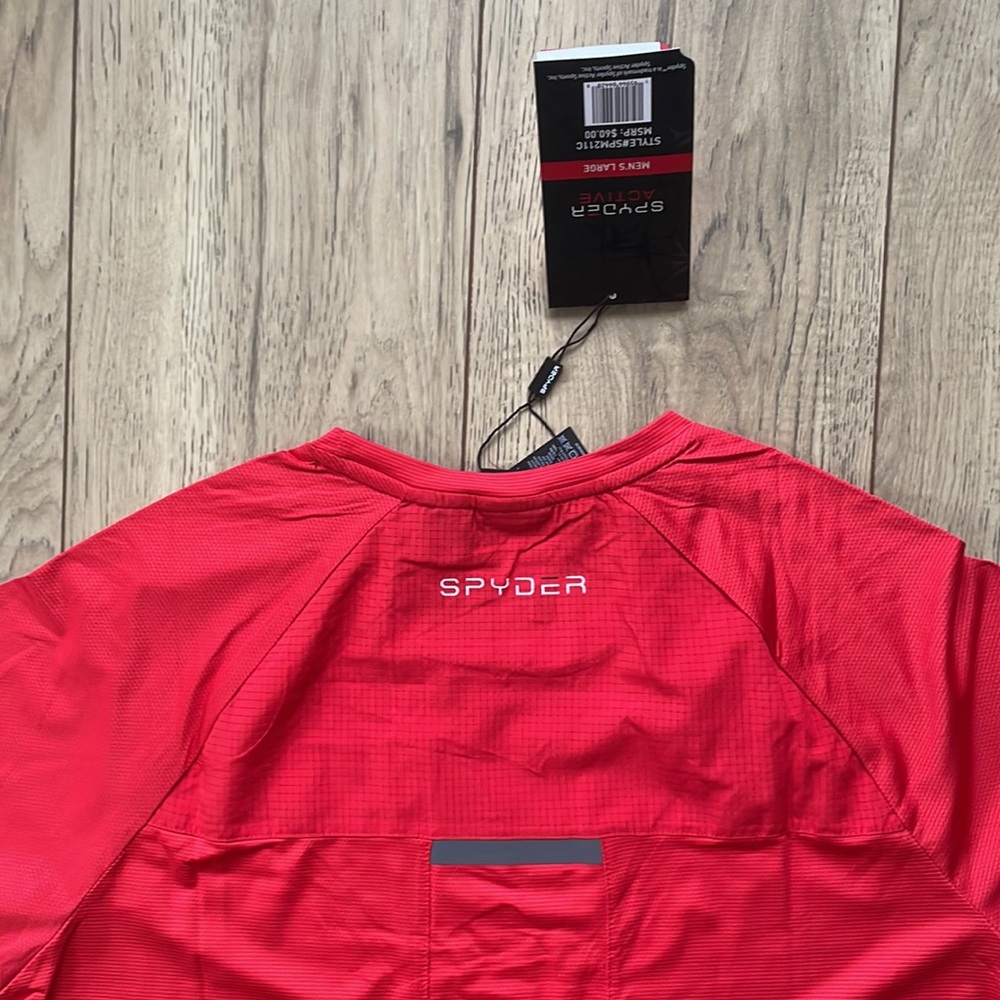 NWT Spyder Active Breathable, Quick Dry and Stretch Red T-Shirt - Picture 6 of 6